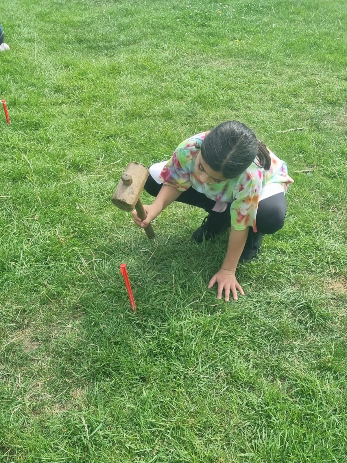 Tent Pitching on Summer Camp