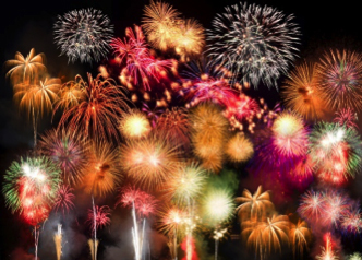 Firework display illustrating Woodside Sparks