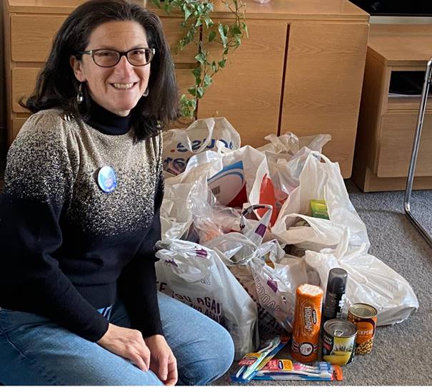 Food collected for the Foodbank by Woodside Park Synagogue on Mitzvah Day 2020