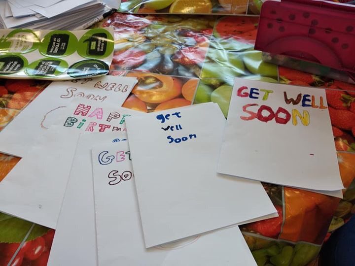 Cards made on Mitzvah Day 2018