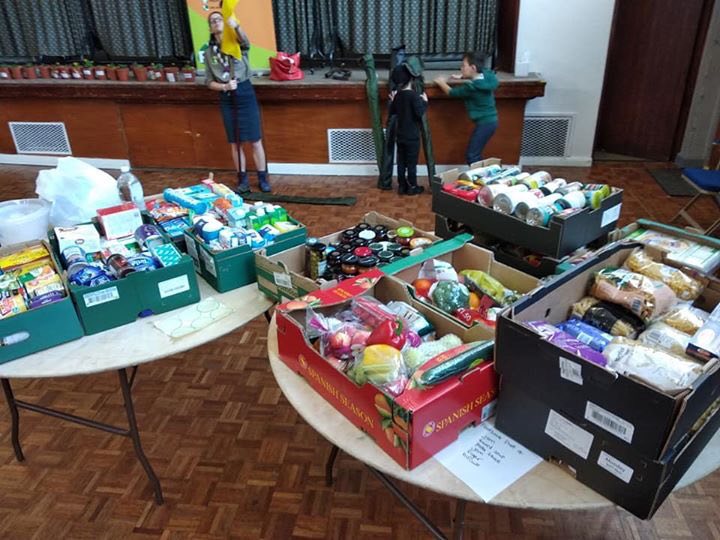 Food collected for the Foodbank by Woodside Park Synagogue on Mitzvah Day 2018