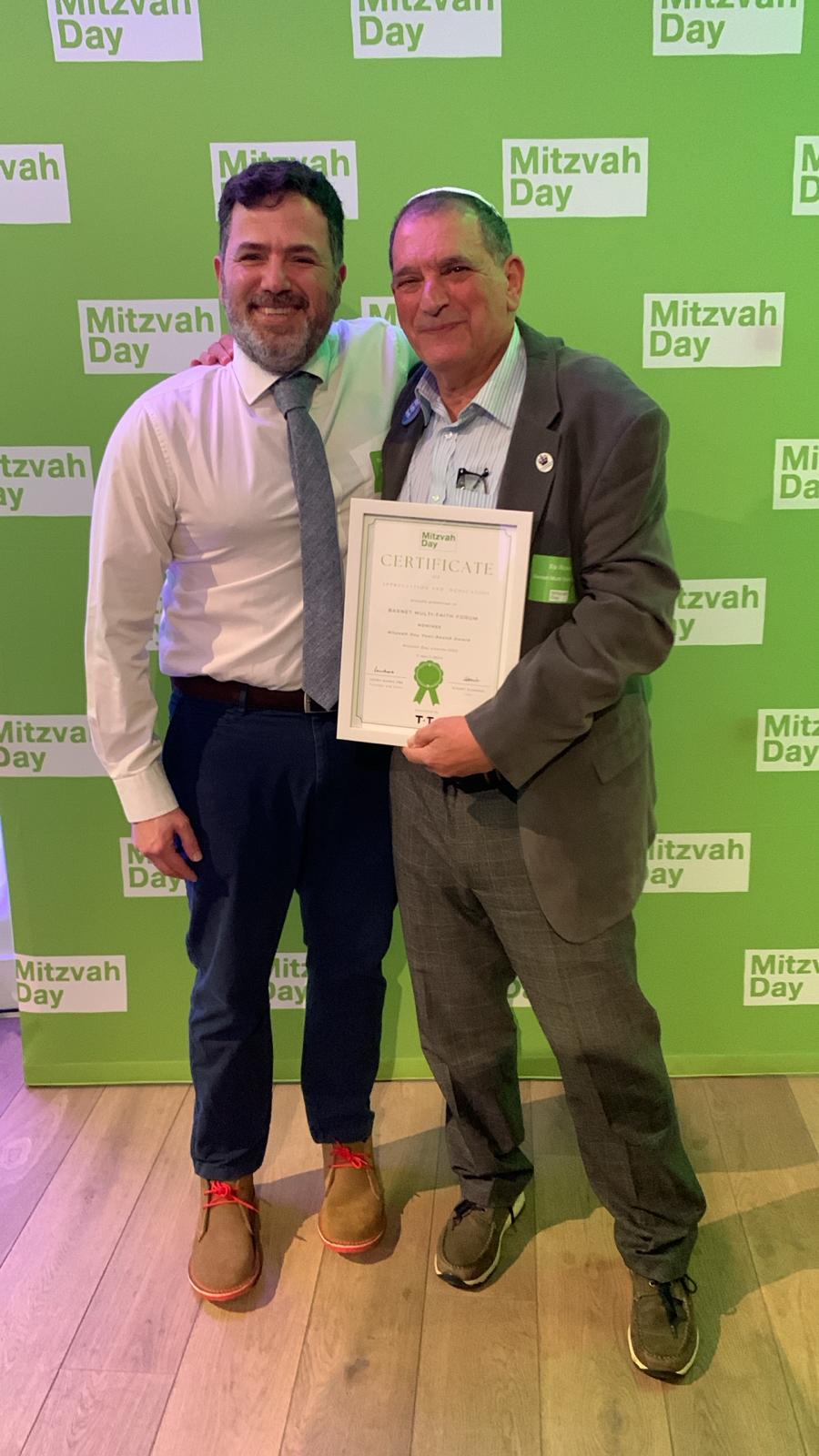 Barnet Multi-Faith Forum winner of the Mitzvah Day Year-Round Award 2024