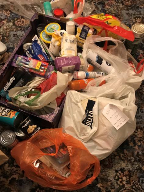 Food collected for the Foodbank by Woodside Park Synagogue on Mitzvah Day 2020