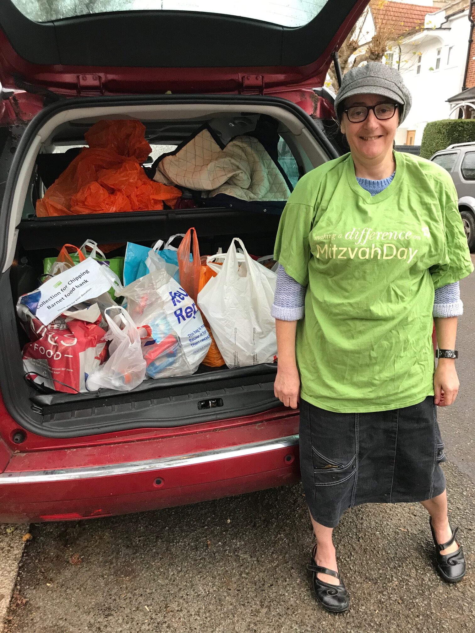Food collected for the Foodbank by Woodside Park Synagogue on Mitzvah Day 2020