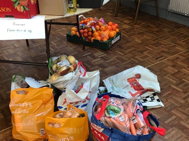 Fresh fruit and vegetables collected for the Foodbank on Mitzvah Day 2018