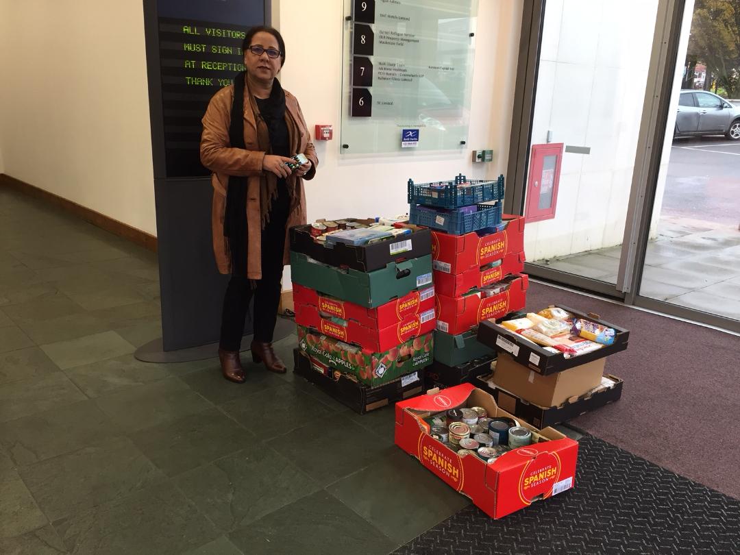 Foodbank collection on Mitzvah Day Food 2017