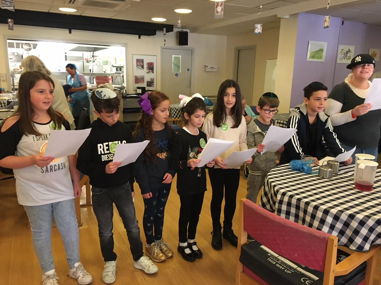 Mitzvah Day the cheder visit a Care Home 2017