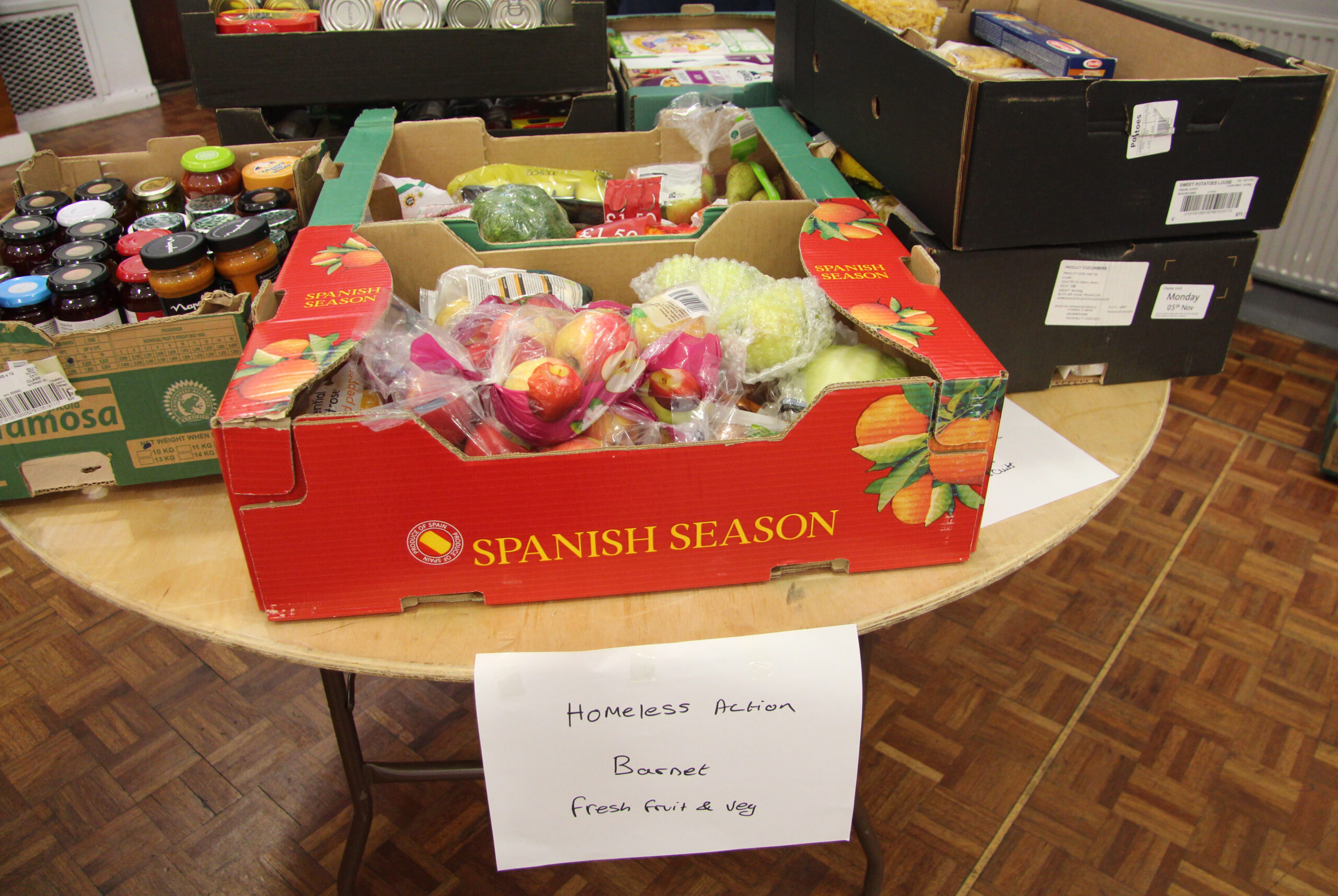 Food collected for the Foodbank on Mitzvah Day 2018