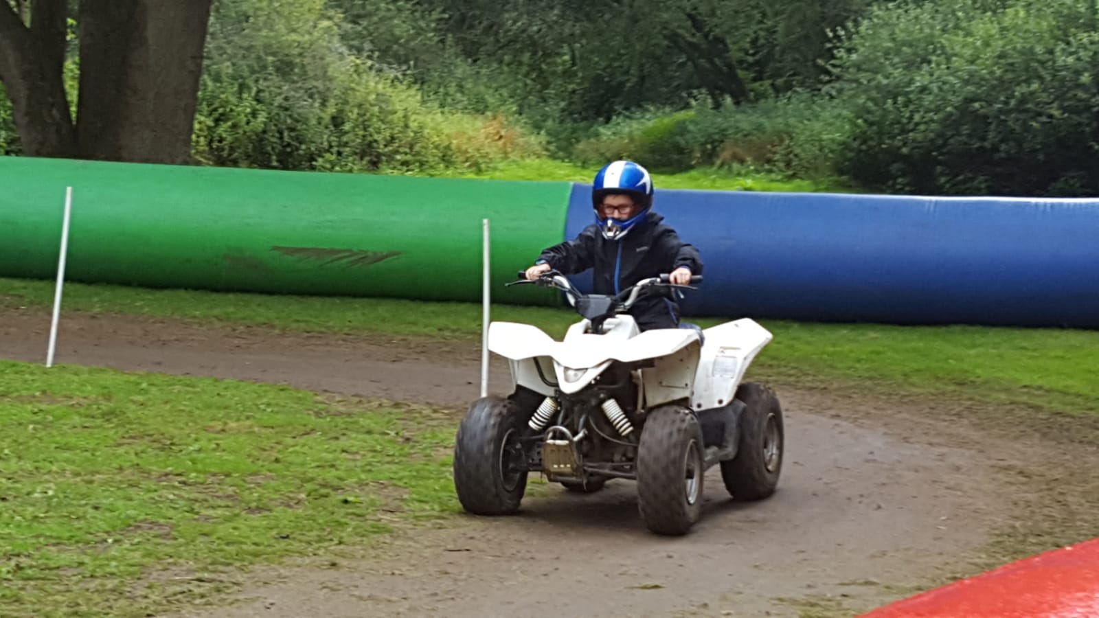 Scouts enjoy quad biking at camp