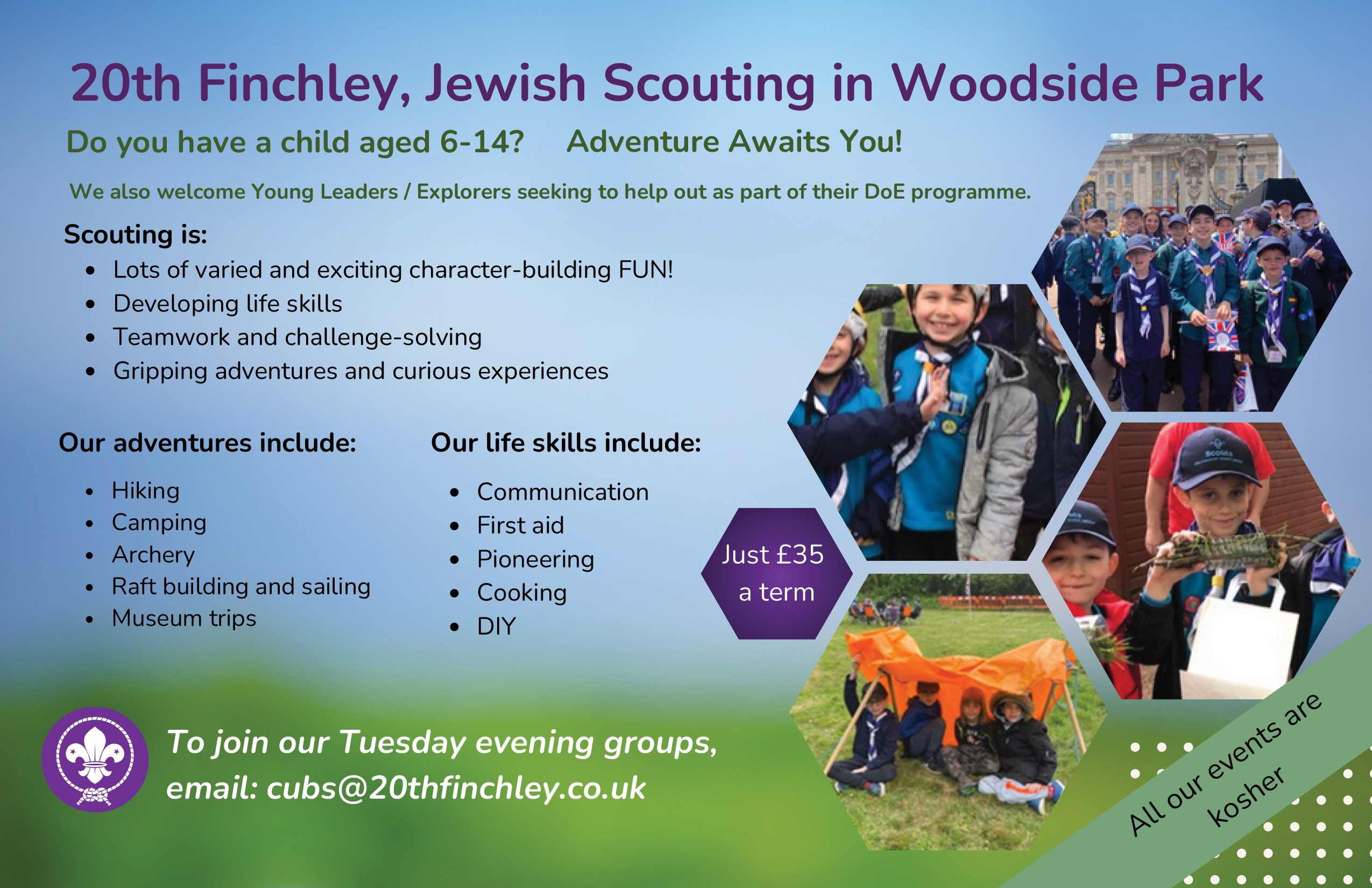 20th Finchley Jewish Scouting flyer