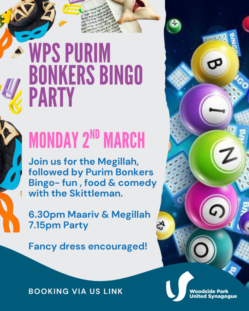 Purim Communal Party Bingo 02 March 2026